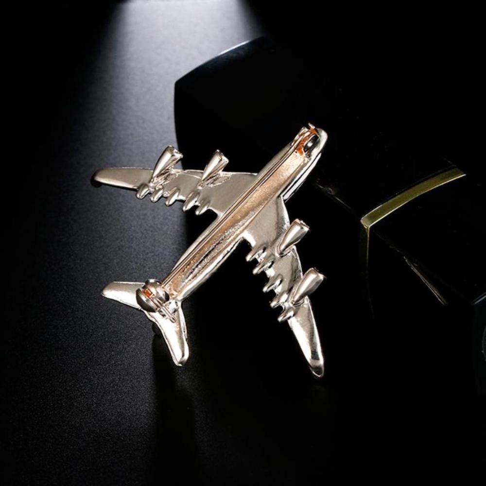 Blue Jet Brooch Flight Attendant Pilot - Picture 3 of 3